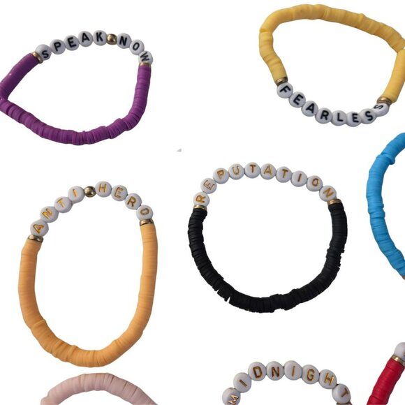 Taylor Swift Inspired Friendship Bracelets 11 Colorful Beaded Set Swifties Fans - Picture 3 of 7